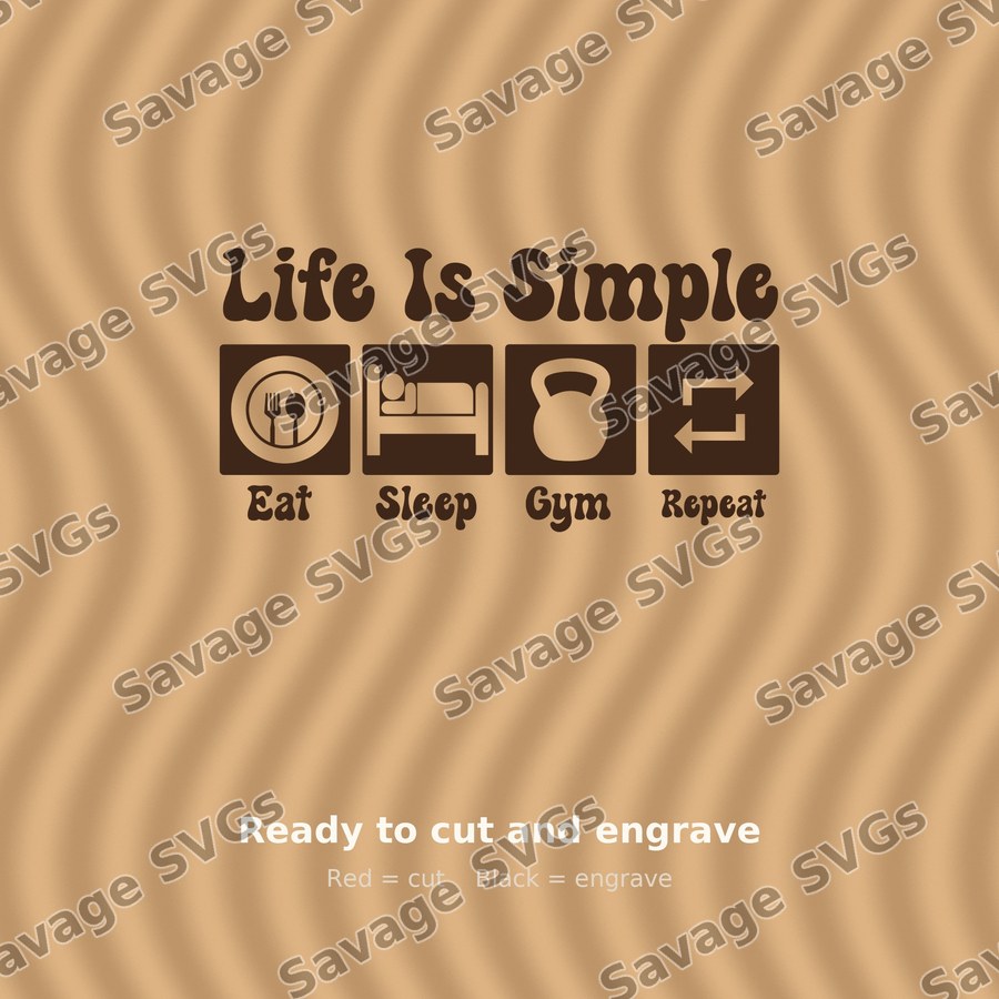 Life Is Simple Eat Sleep Gym Repeat 01