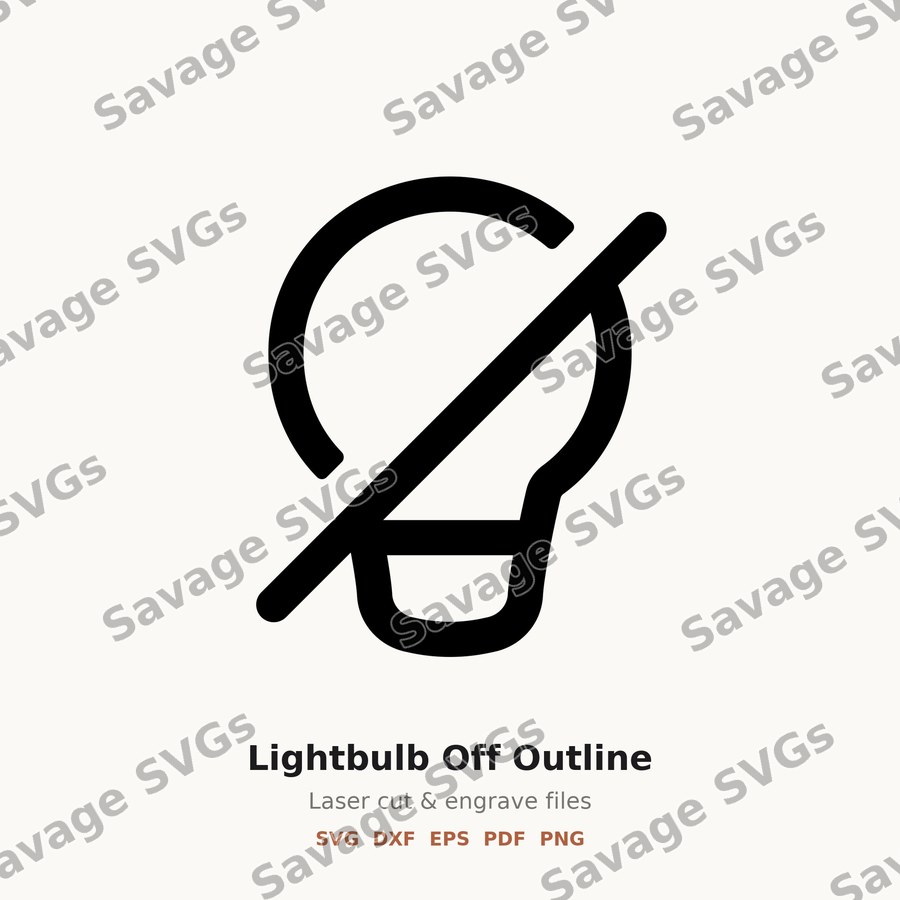 Lightbulb Off Outline