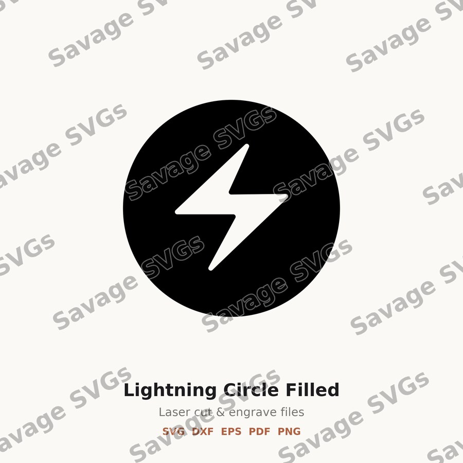 Lightning Circle Filled