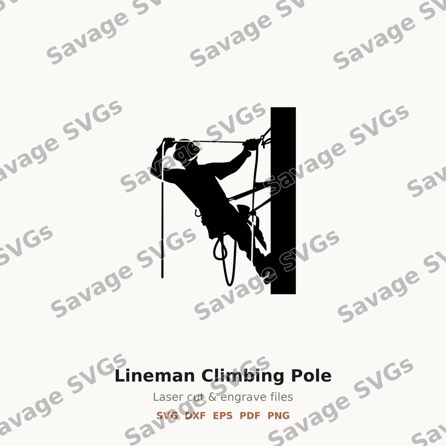 Lineman Climbing Pole