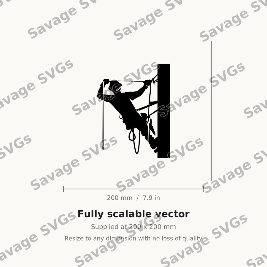 Lineman Climbing Pole