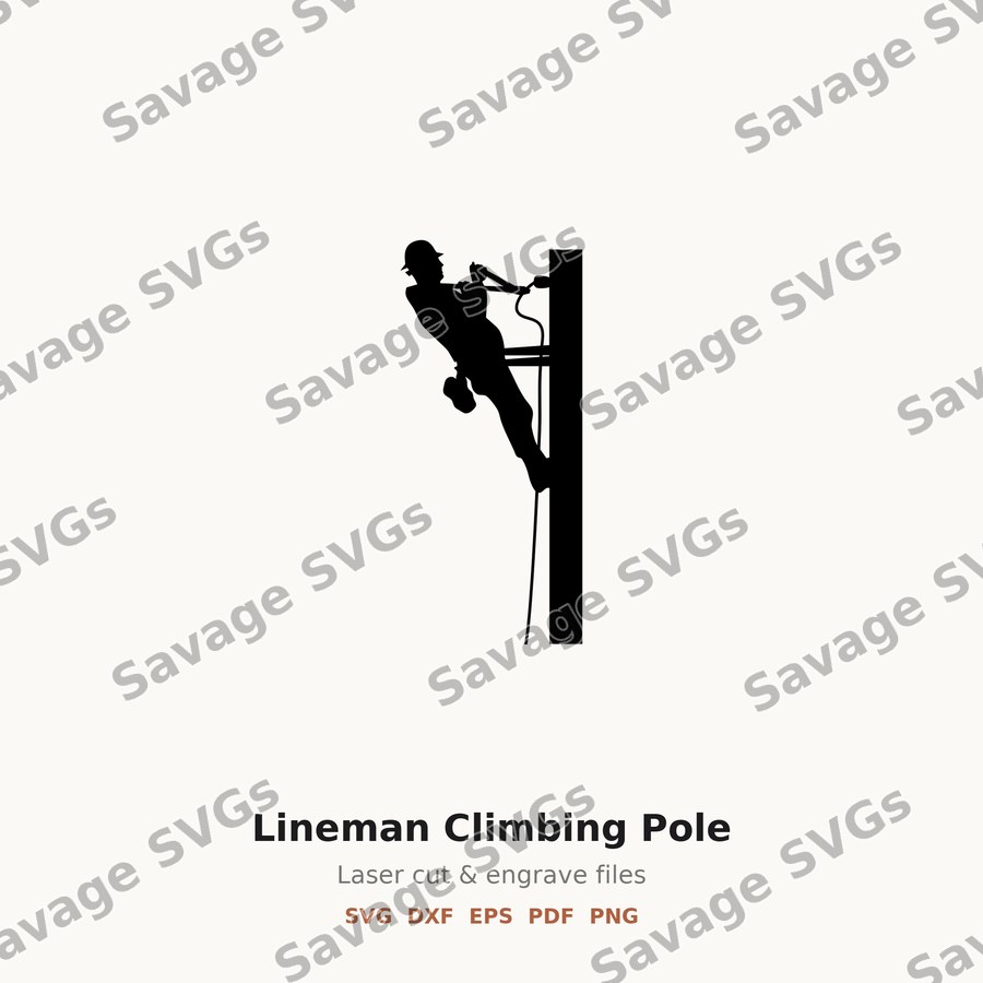 Lineman Climbing Pole