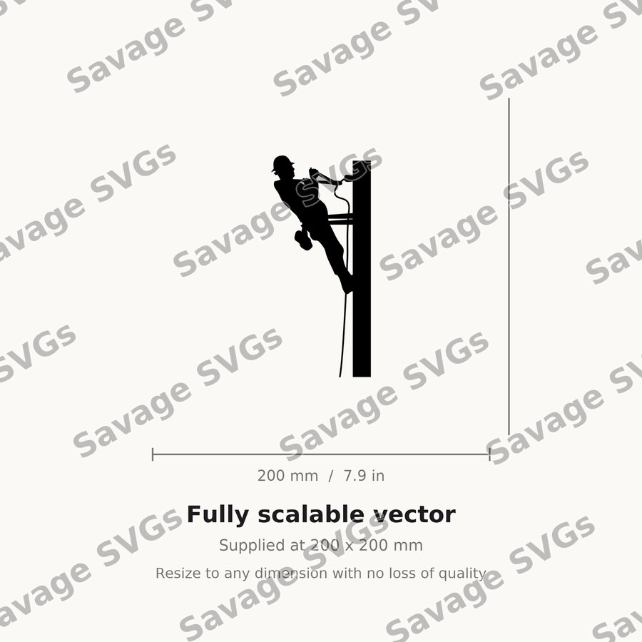 Lineman Climbing Pole