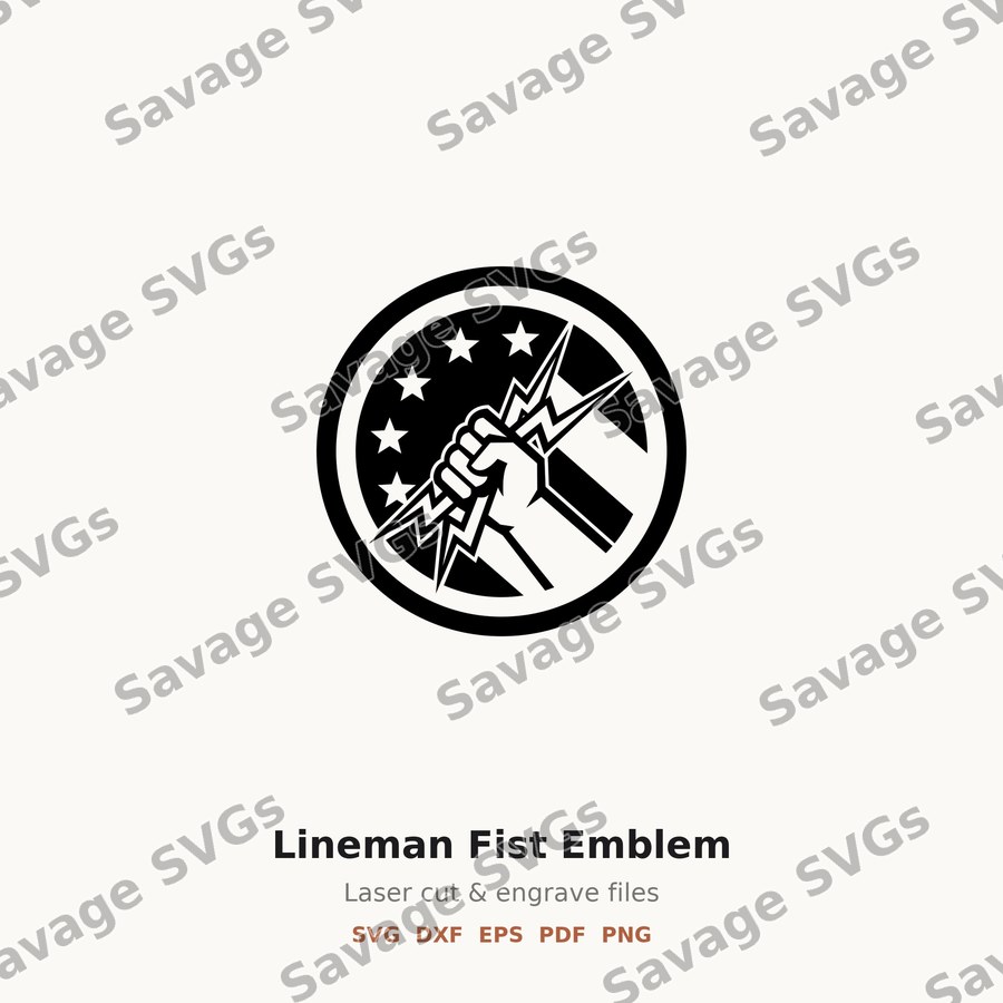 Lineman Fist Emblem