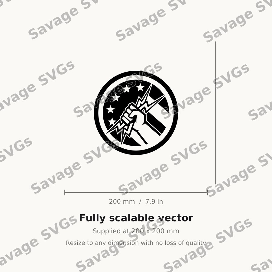 Lineman Fist Emblem