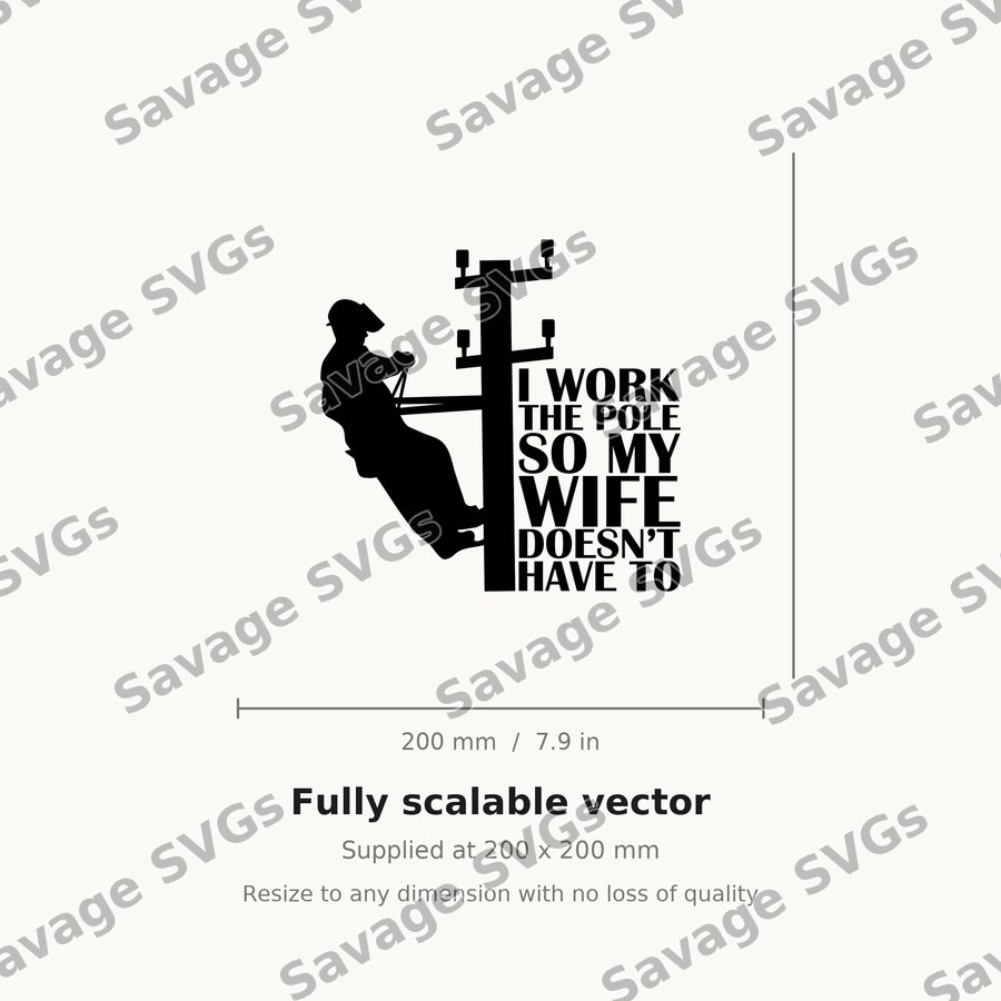 Lineman Working Pole
