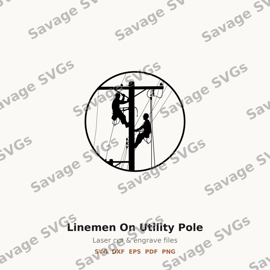 Linemen On Utility Pole