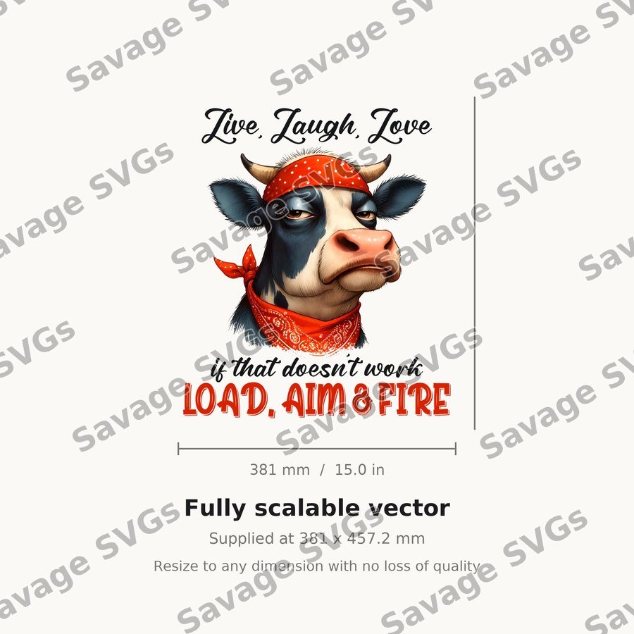 Live Laugh Love Cow