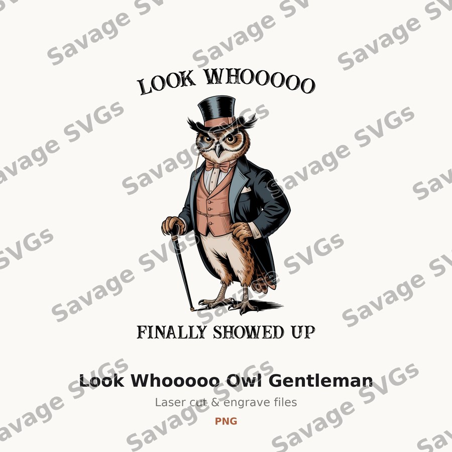 Look Whooooo Owl Gentleman