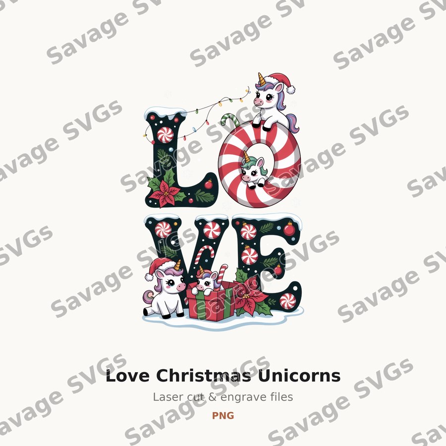 Love Christmas Unicorns