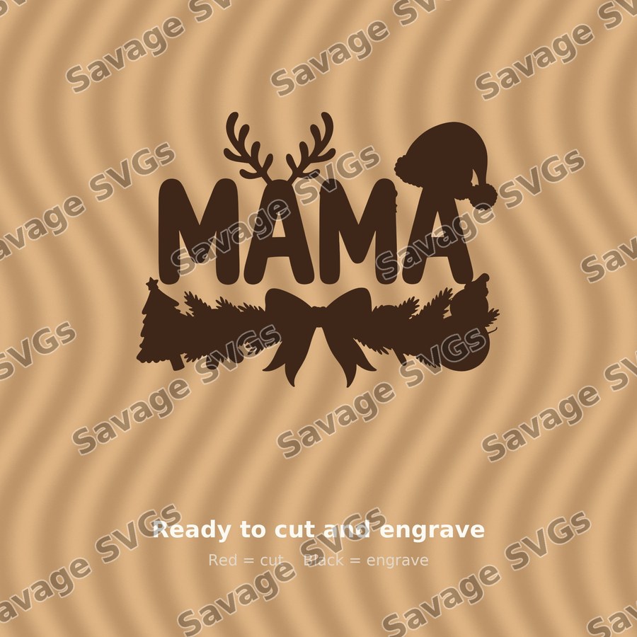 Mama Christmas Lettering