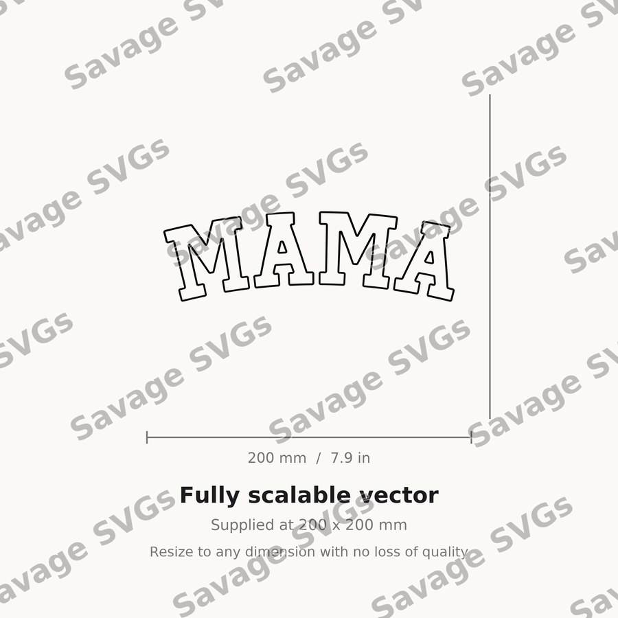Mama Varsity Text