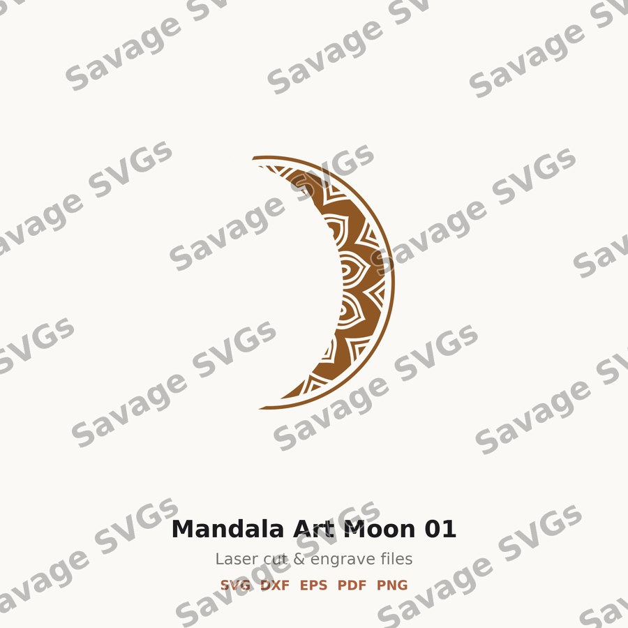 Mandala Art Moon 01