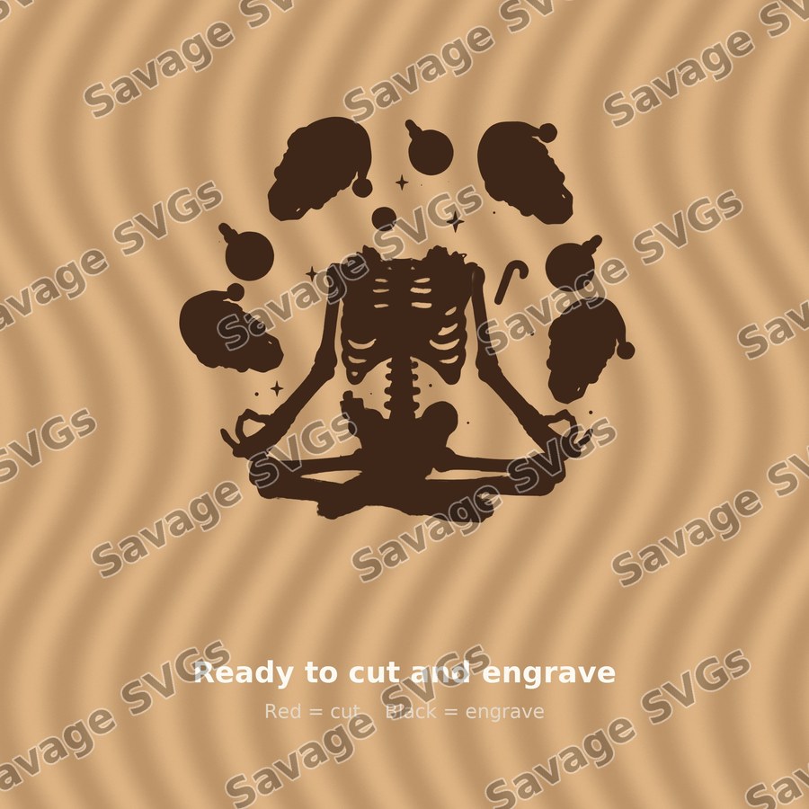 Meditating Christmas Skeleton
