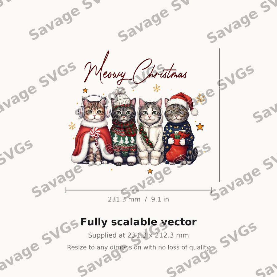 Meowy Christmas Cats