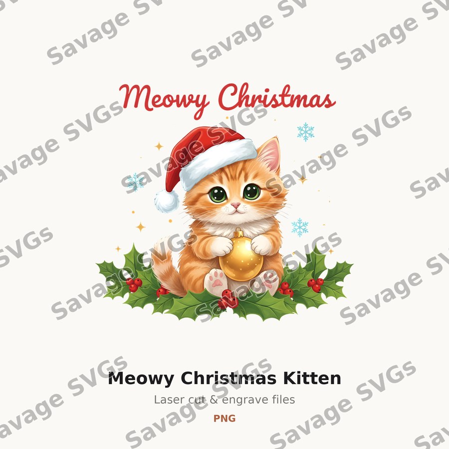 Meowy Christmas Kitten