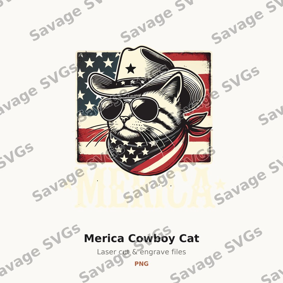 Merica Cowboy Cat