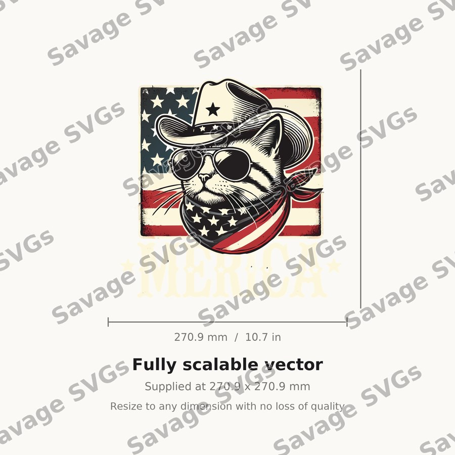 Merica Cowboy Cat