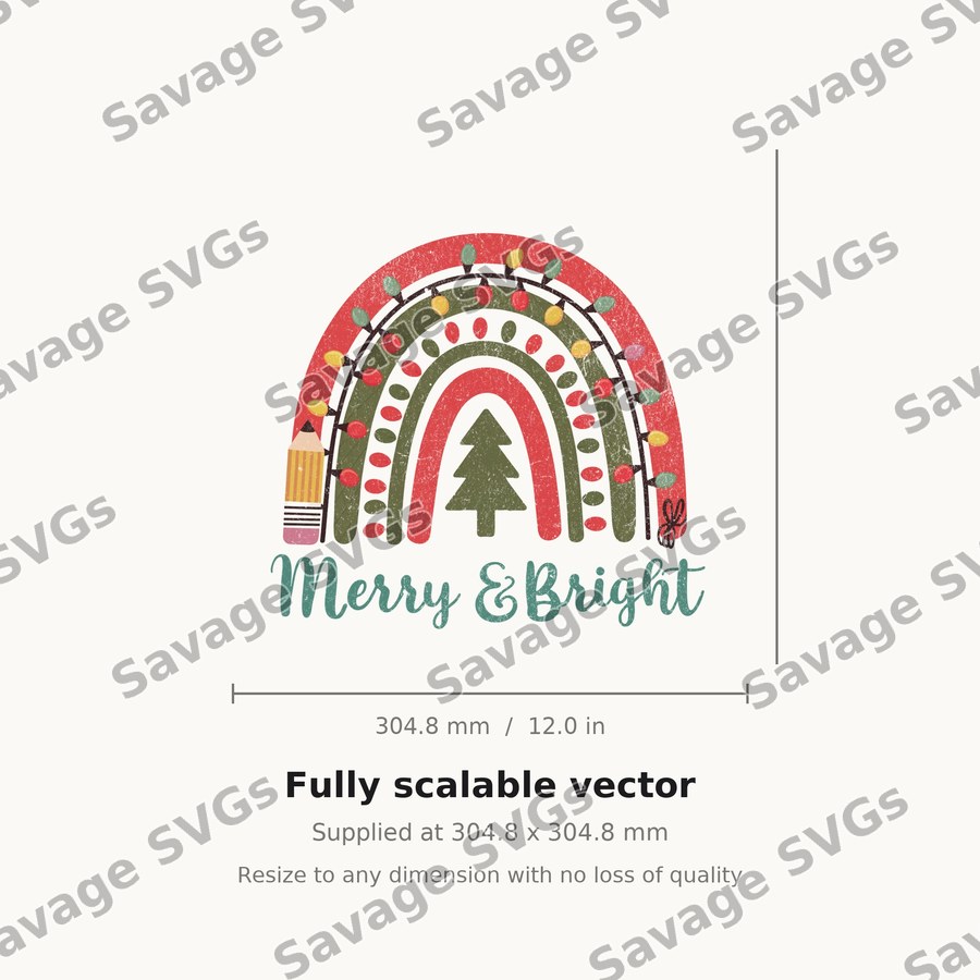 Merry And Bright Rainbow