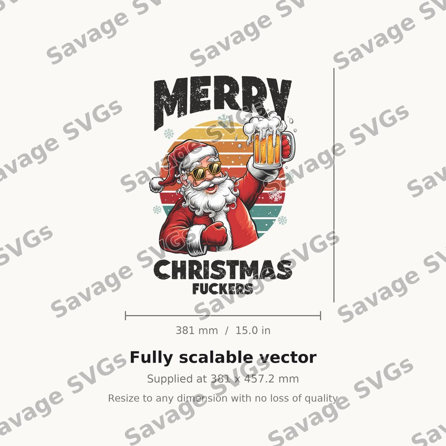 Merry Christmas Fuckers Santa