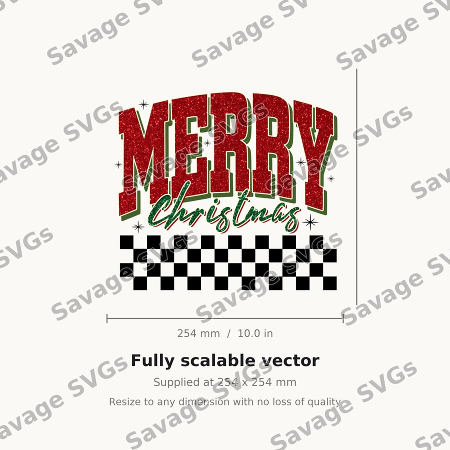 Merry Christmas Glitter Text
