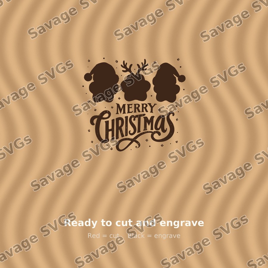 Merry Christmas Paw Prints