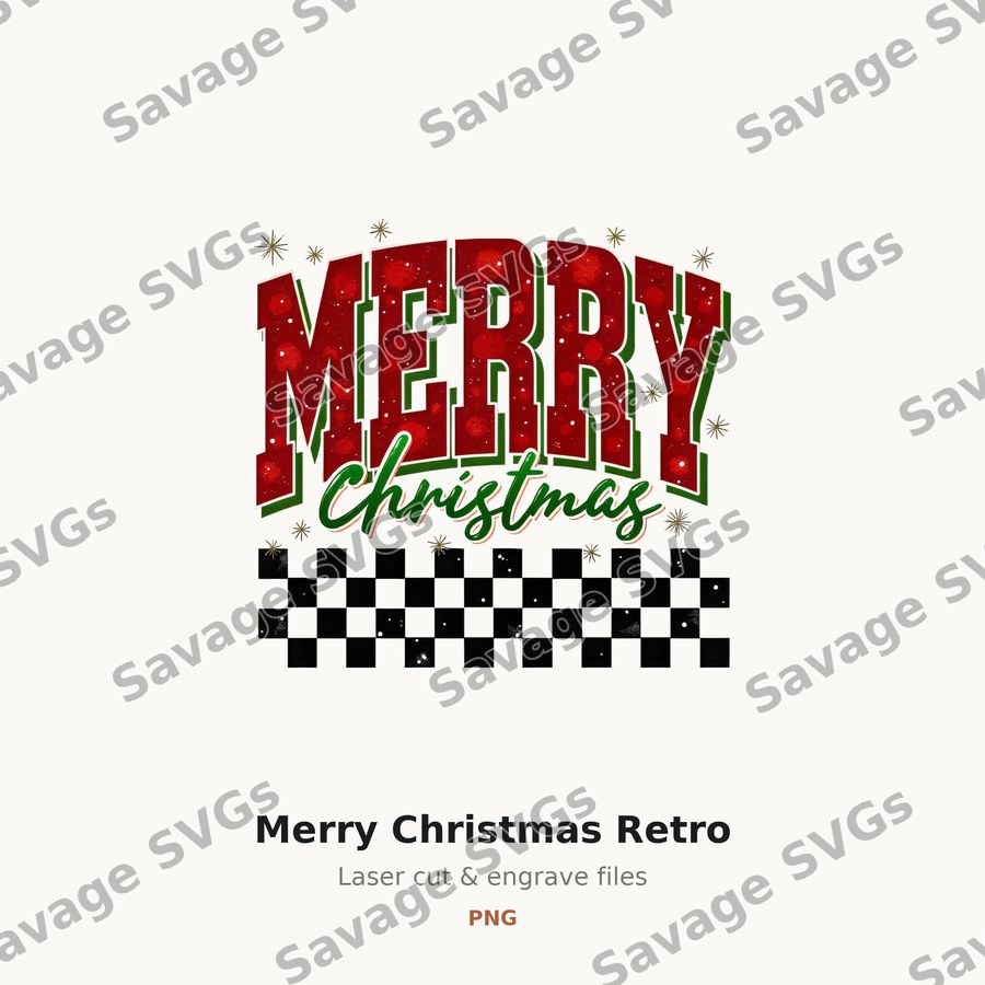 Merry Christmas Retro
