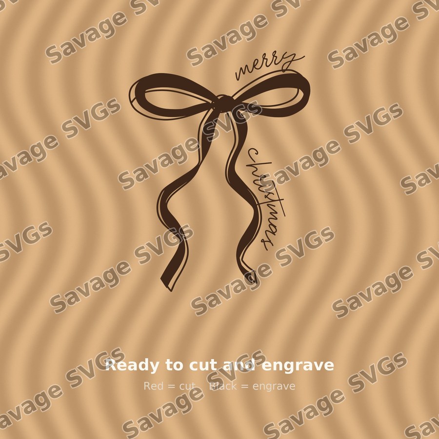 Merry Christmas Ribbon Bow