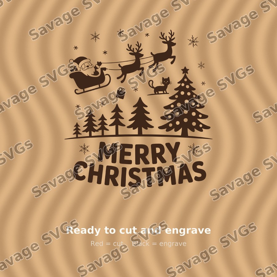 Merry Christmas Santa Sleigh