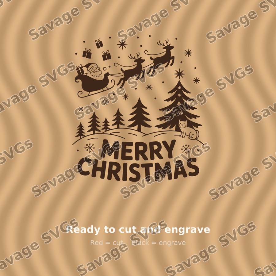 Merry Christmas Santa Sleigh