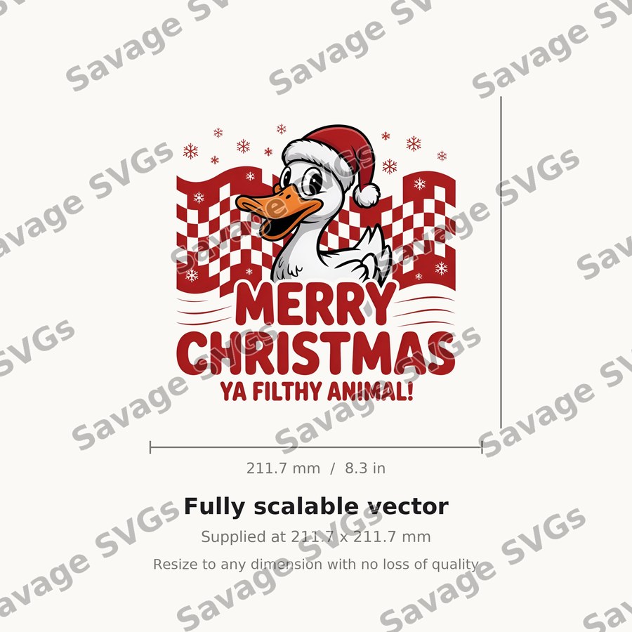 Merry Christmas Ya Filthy Animal Duck