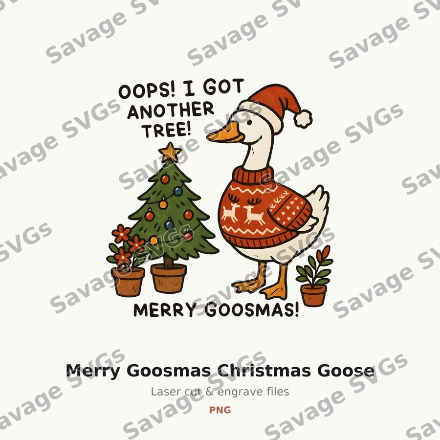 Merry Goosmas Christmas Goose