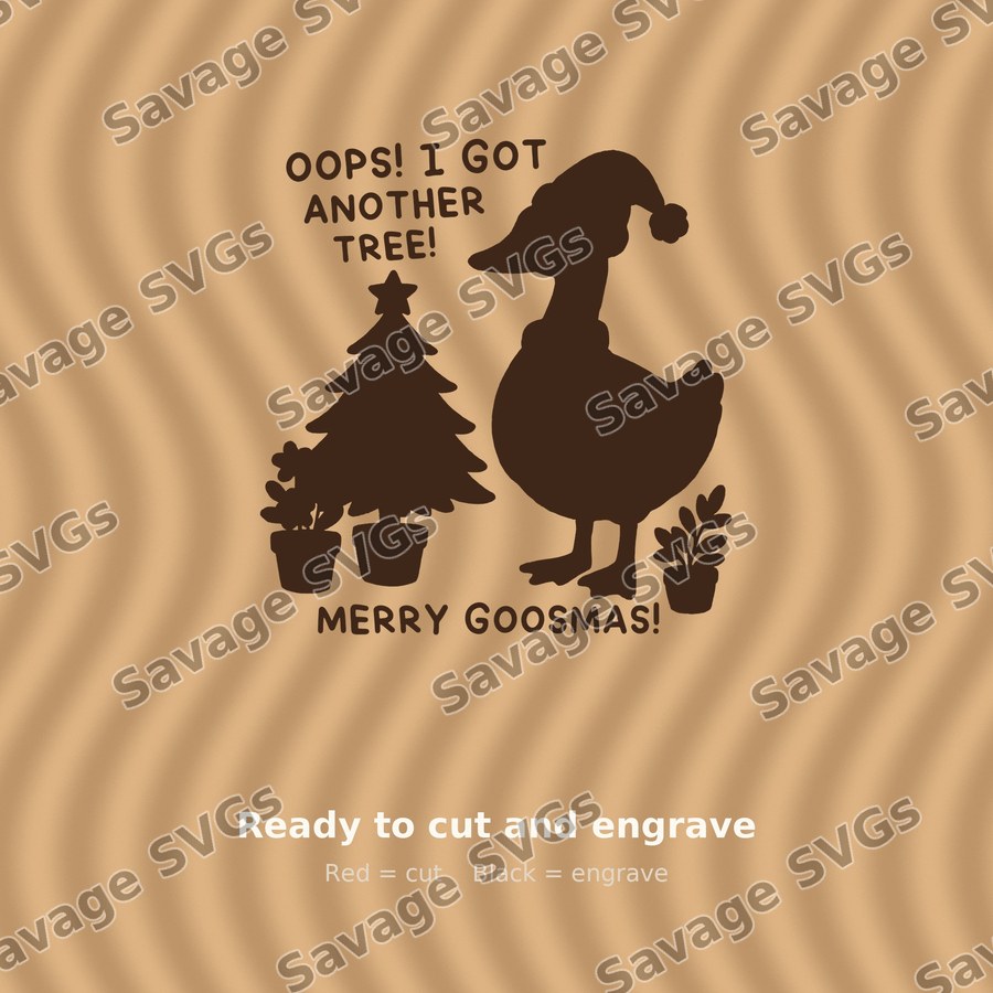 Merry Goosmas Christmas Goose