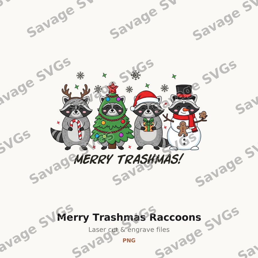 Merry Trashmas Raccoons