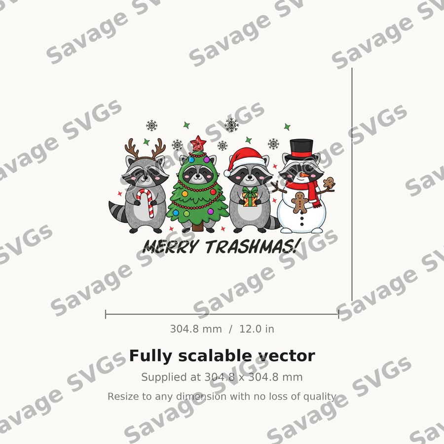 Merry Trashmas Raccoons