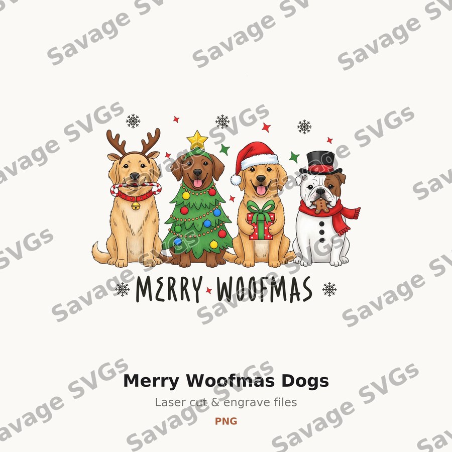 Merry Woofmas Dogs