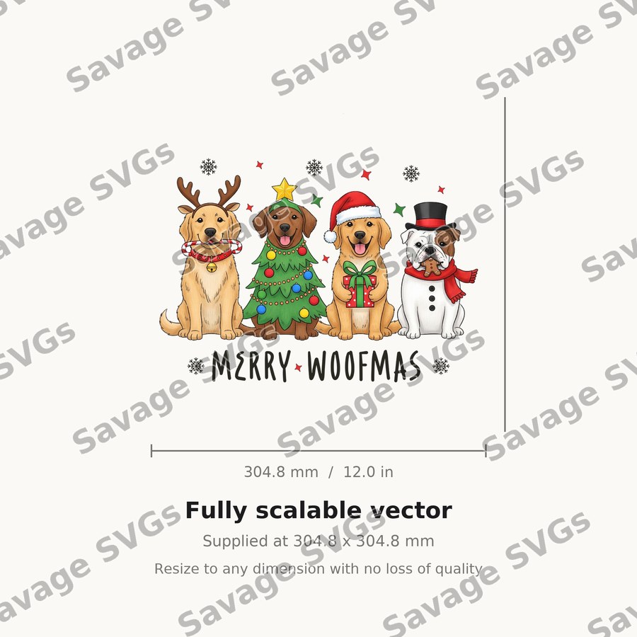 Merry Woofmas Dogs