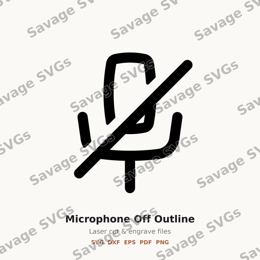 Microphone Off Outline
