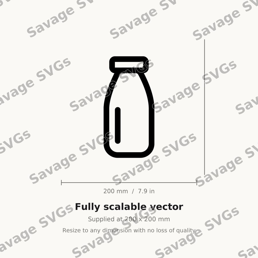 Milk Bottle Outline