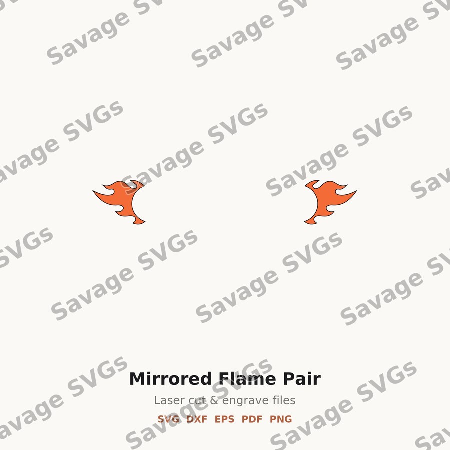 Mirrored Flame Pair