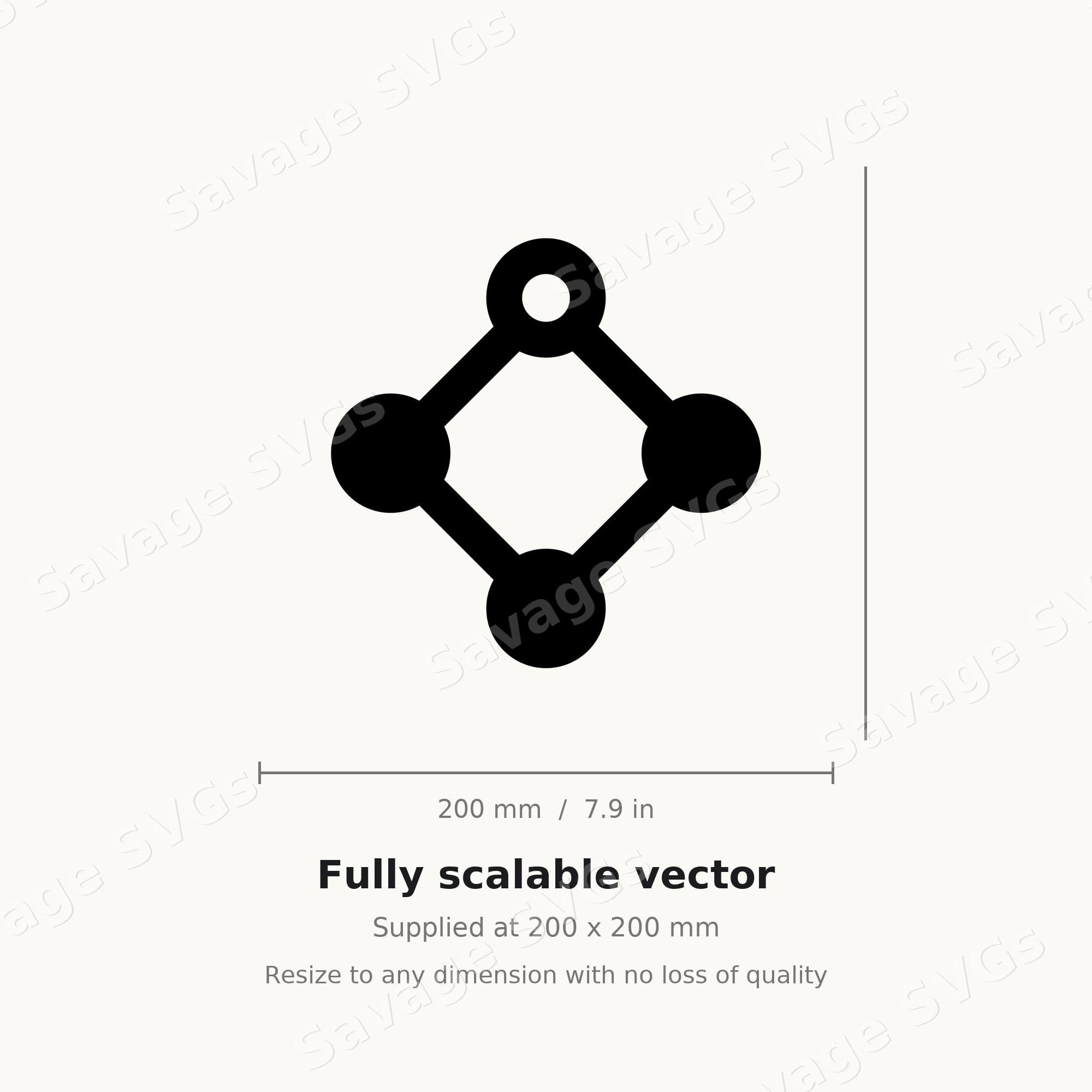 Molecule Node Diamond