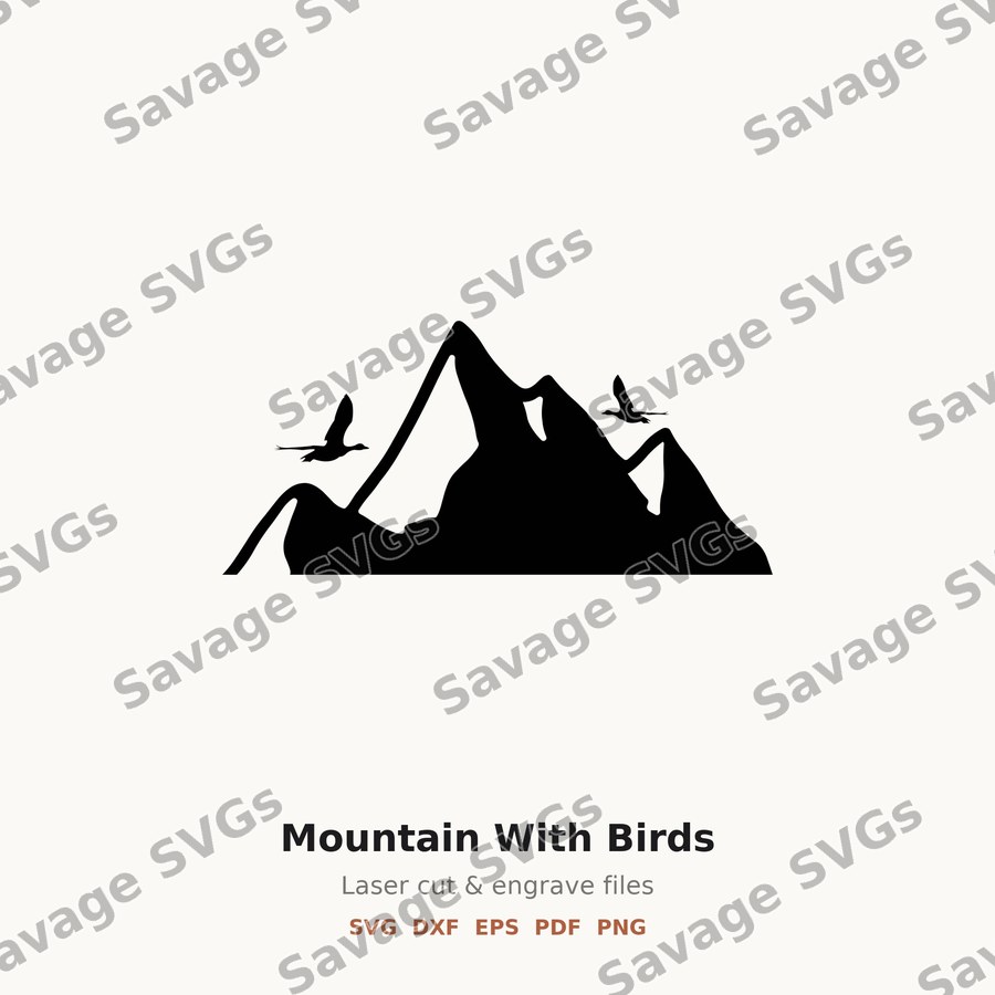 Mountain With Birds