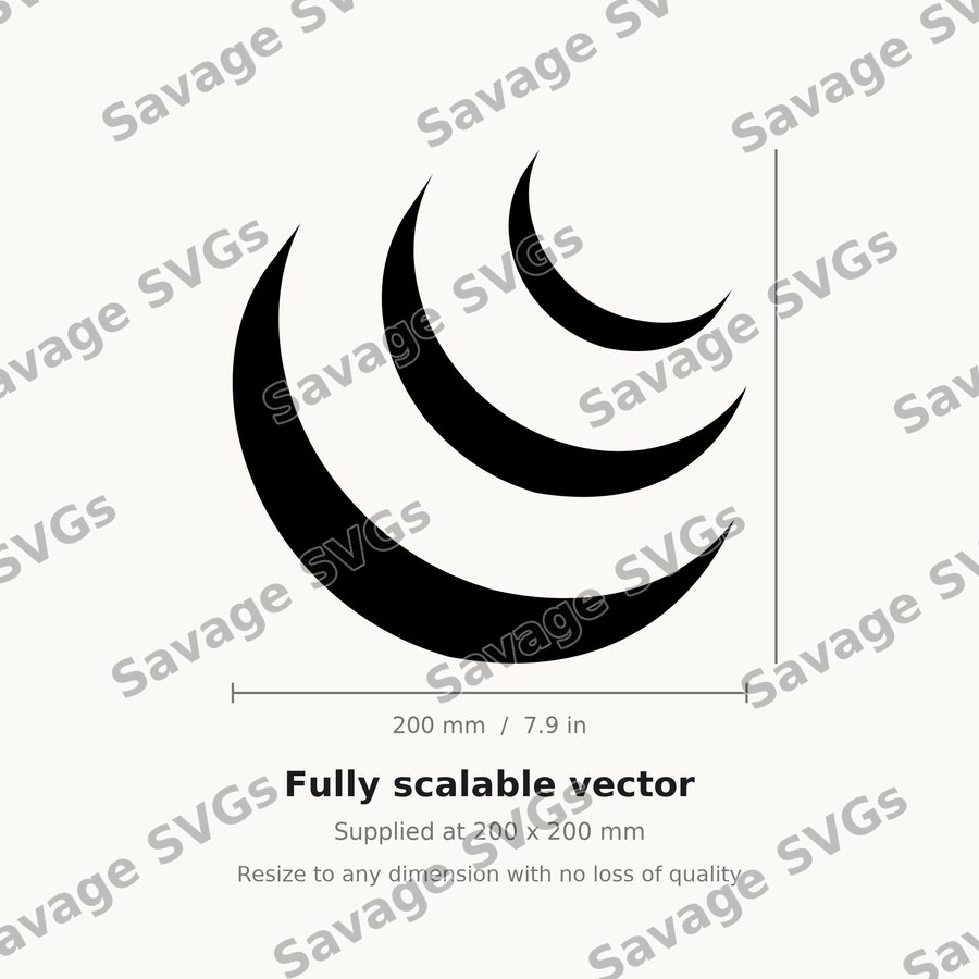 Nested Crescent Moons