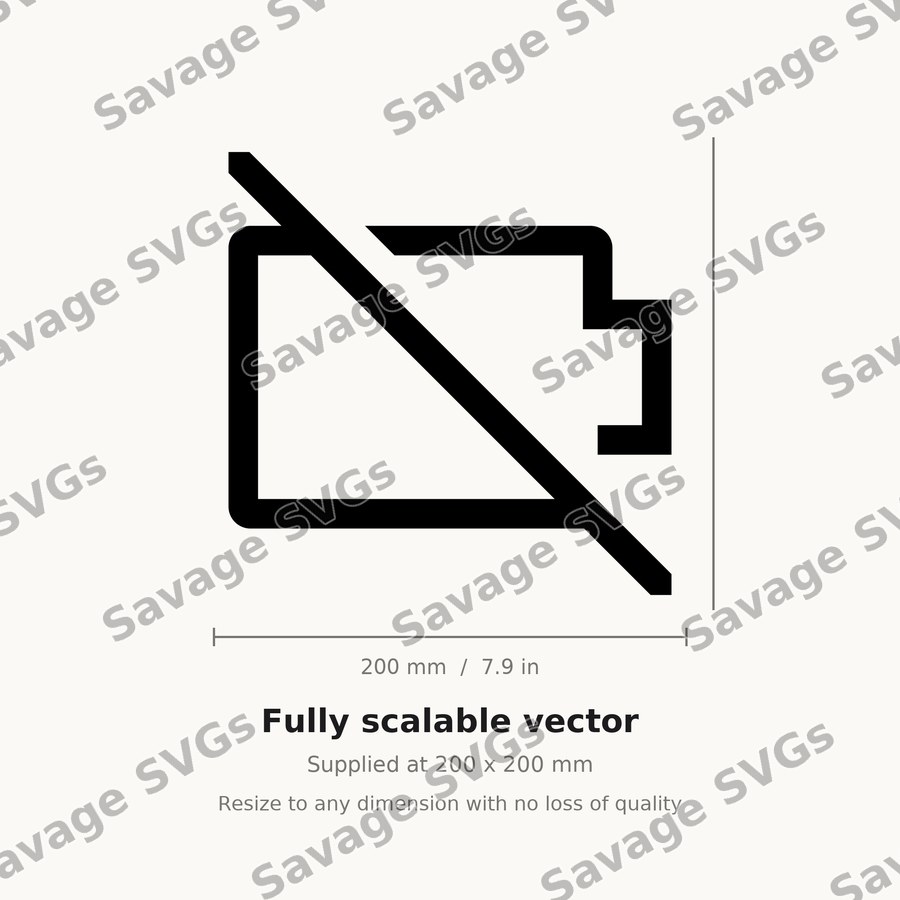 No Battery Icon