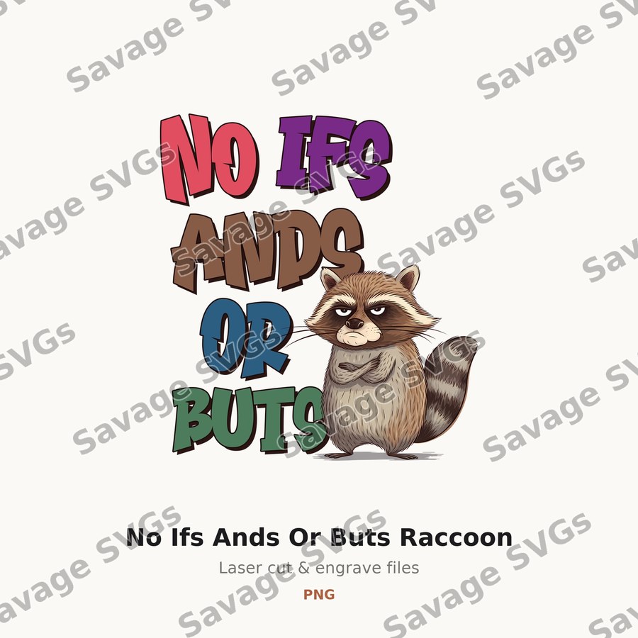 No Ifs Ands Or Buts Raccoon