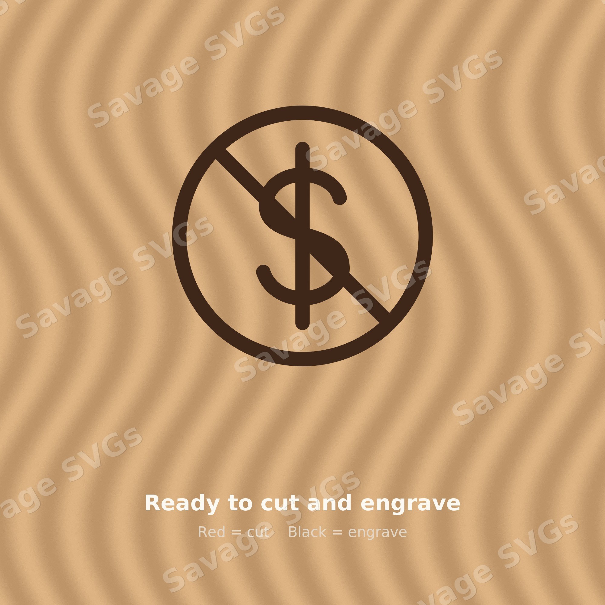 No Money Sign