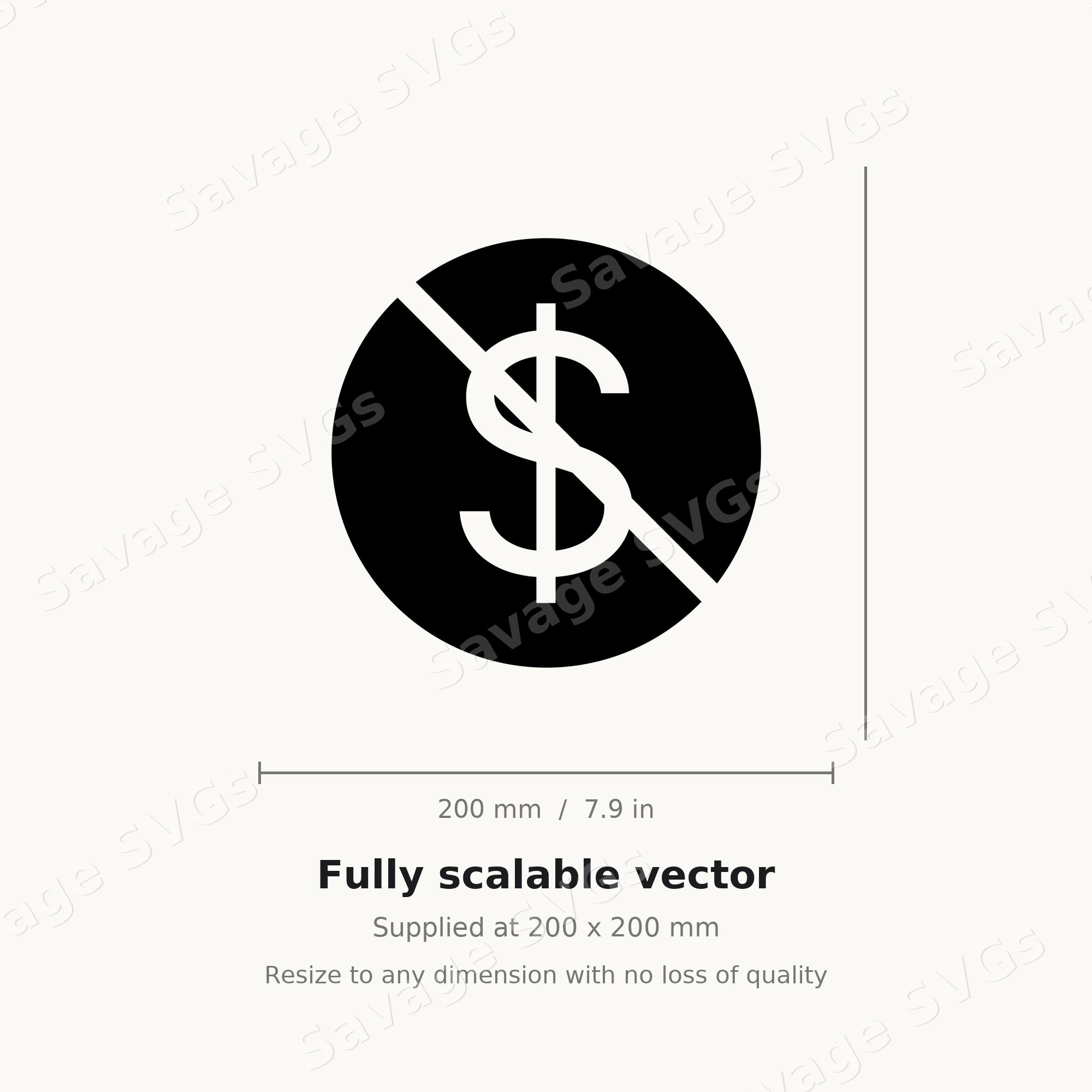 No Money Sign