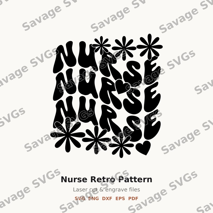 Nurse Retro Pattern