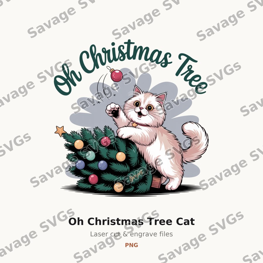 Oh Christmas Tree Cat