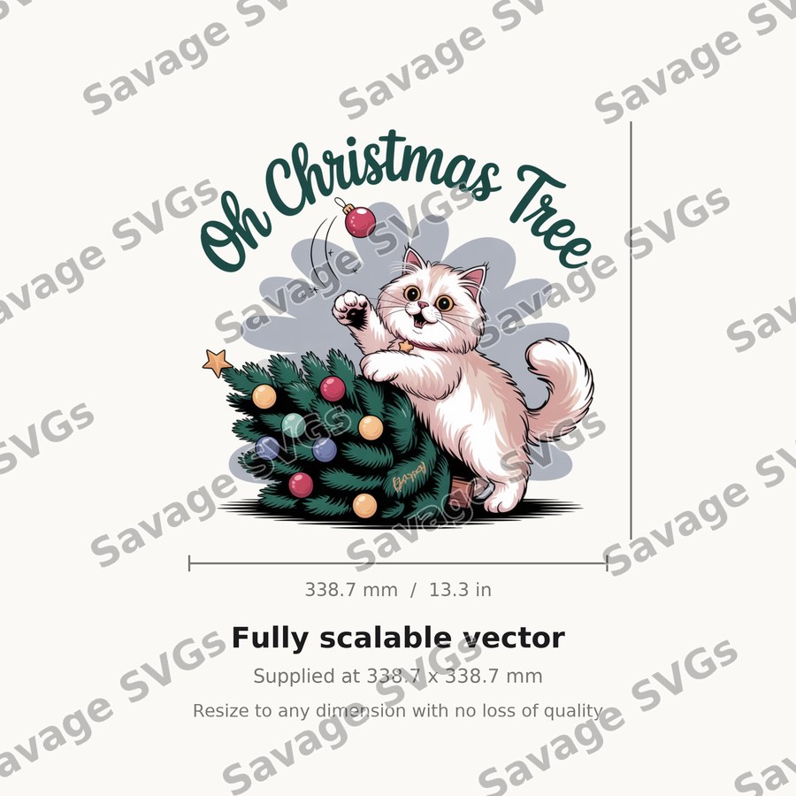 Oh Christmas Tree Cat